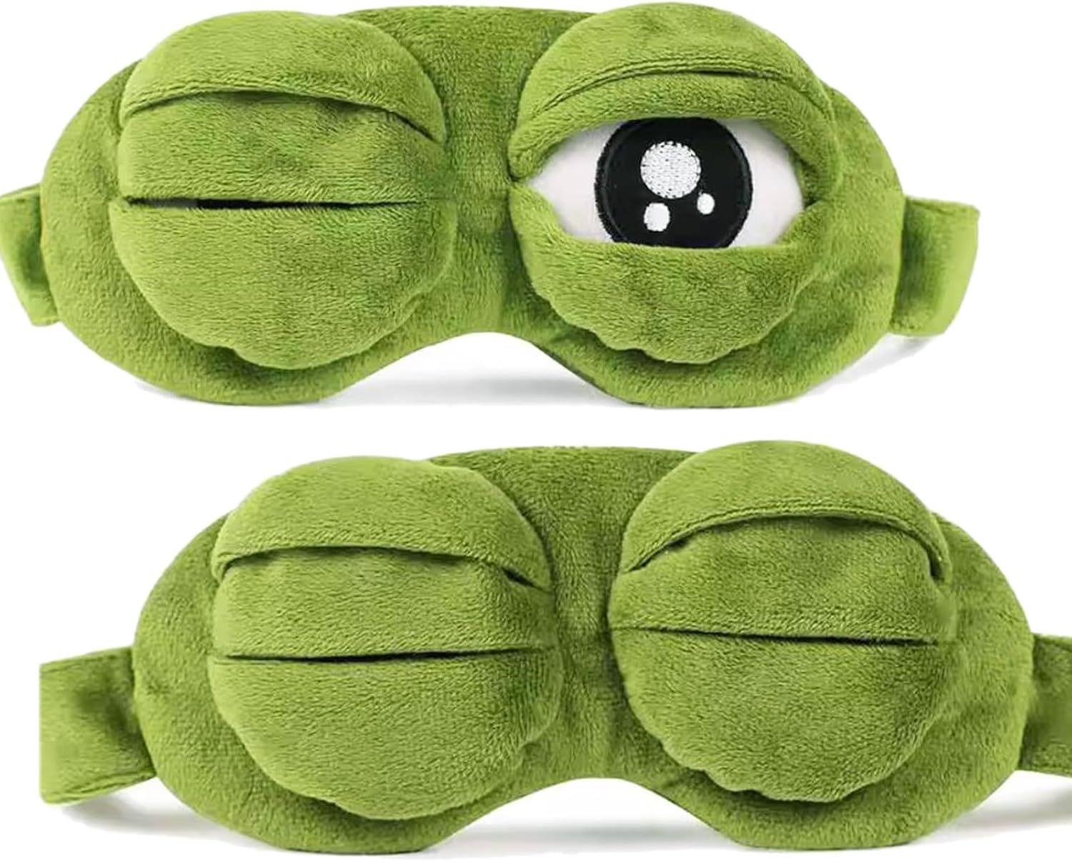 Sleep Eye Mask 3D - 3D Sad Frog Sleep Mask Natural