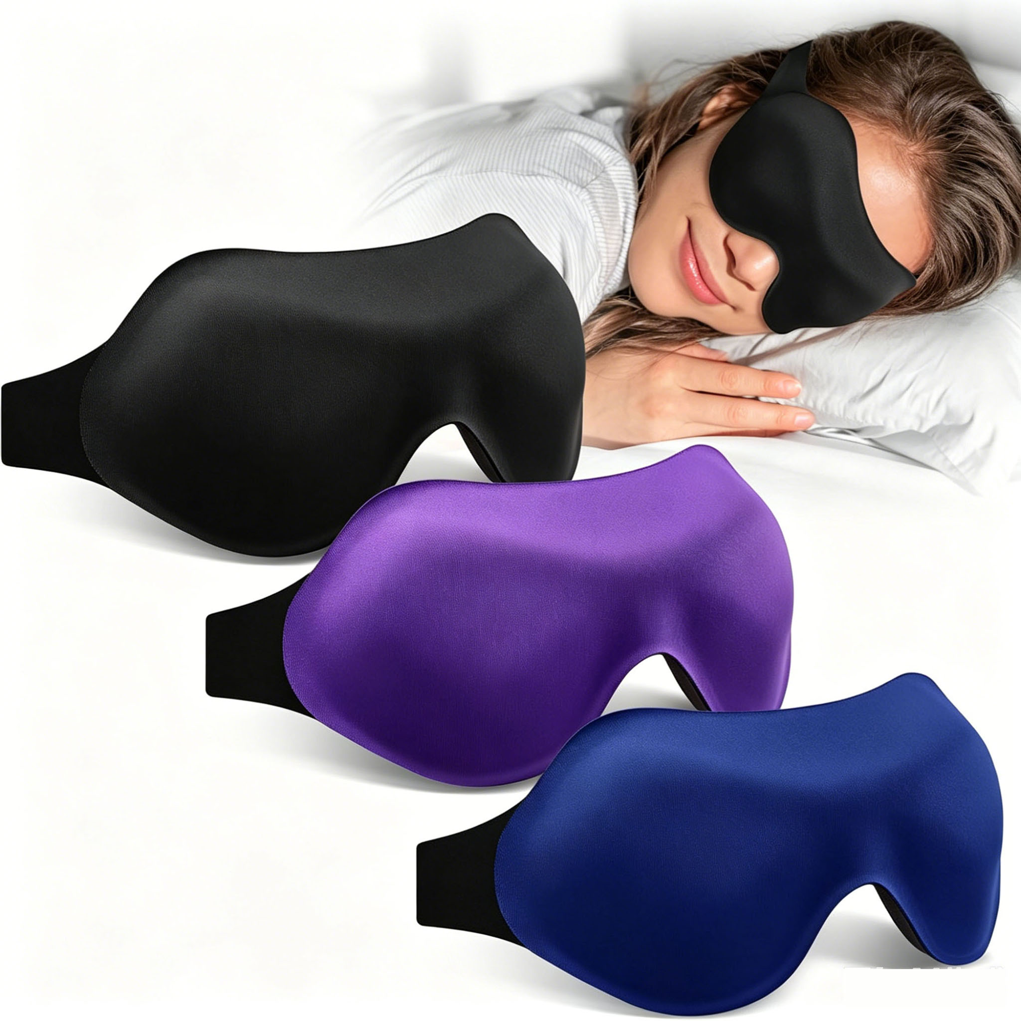 Sleep Eye Mask 3D - 3D Sleep Mask Adjustable Suitable for