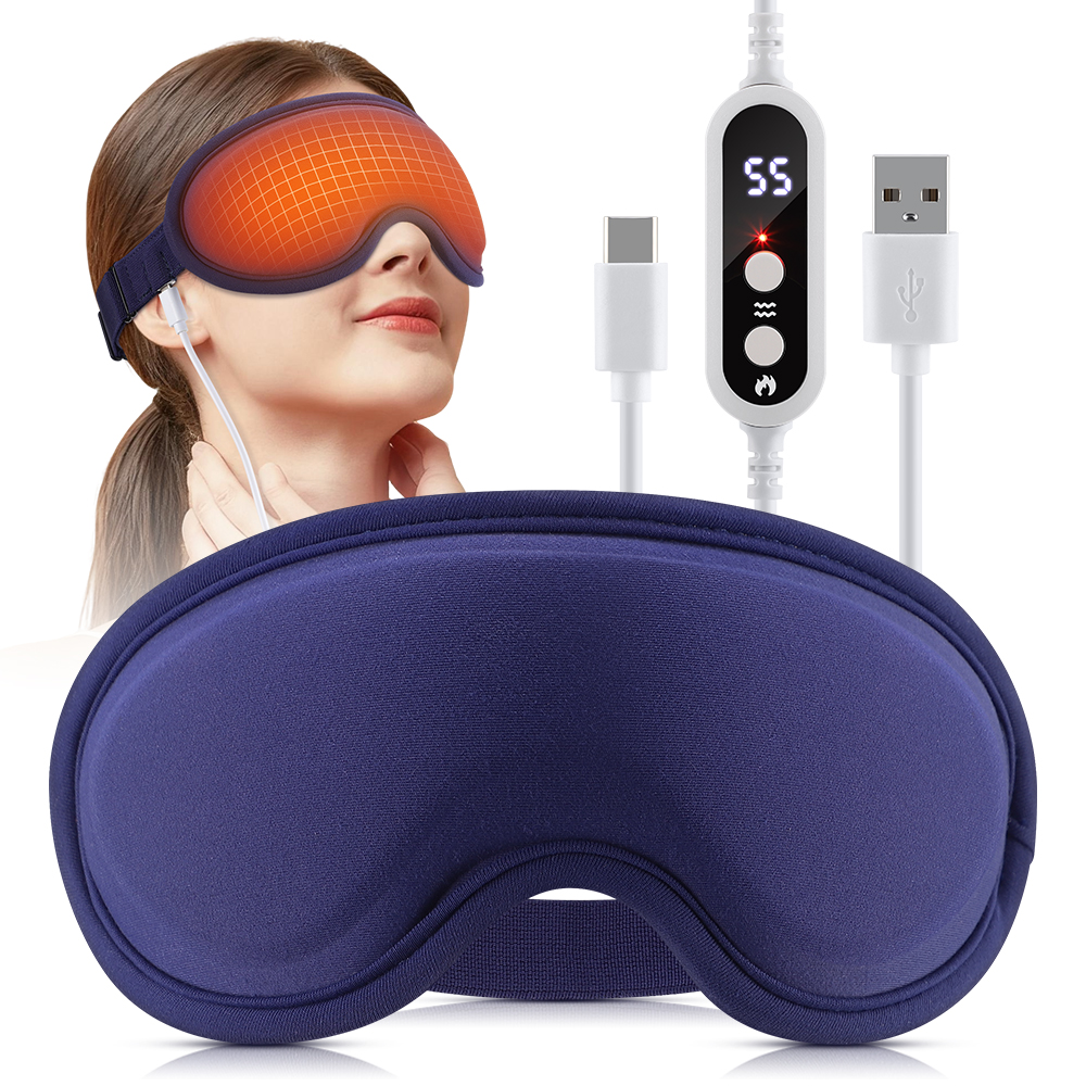 Sleep Eye Mask 3D - Hot Compress Eye Mask 6 Vibration