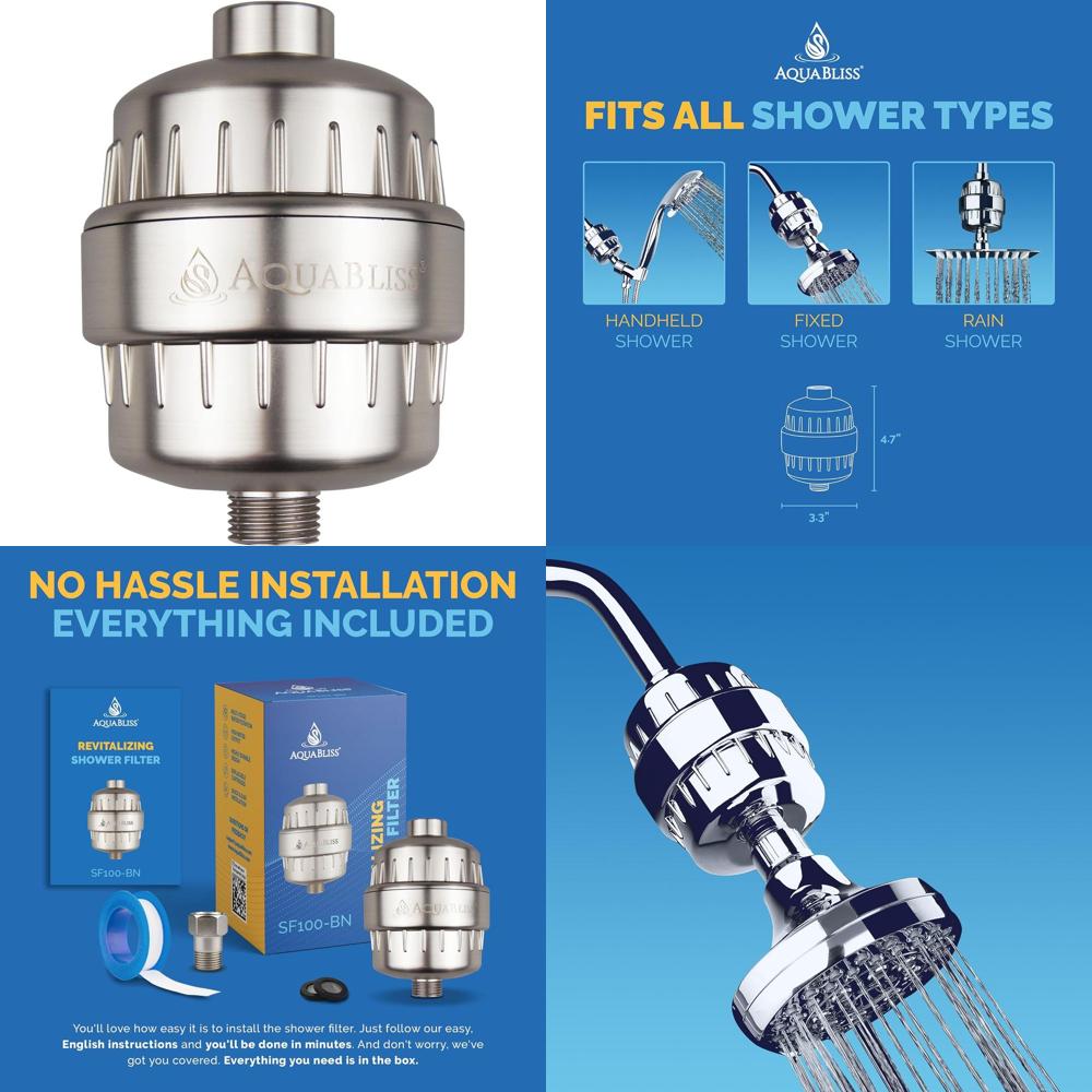 Health & Wellness Programs - High Output AquaBliss Shower Filter -