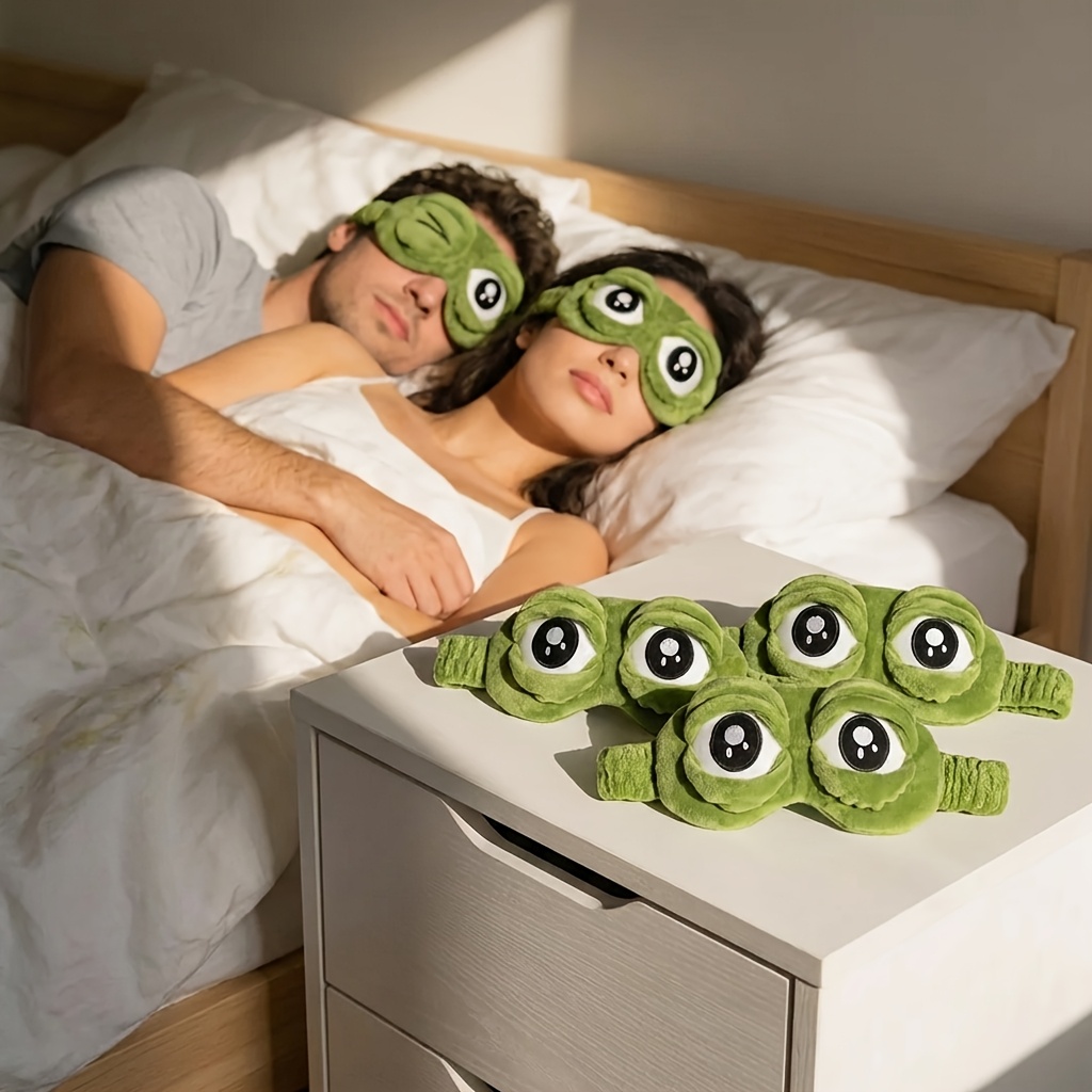 Sleep Eye Mask 3D - 3D Sad Frog Sleep Mask Natural