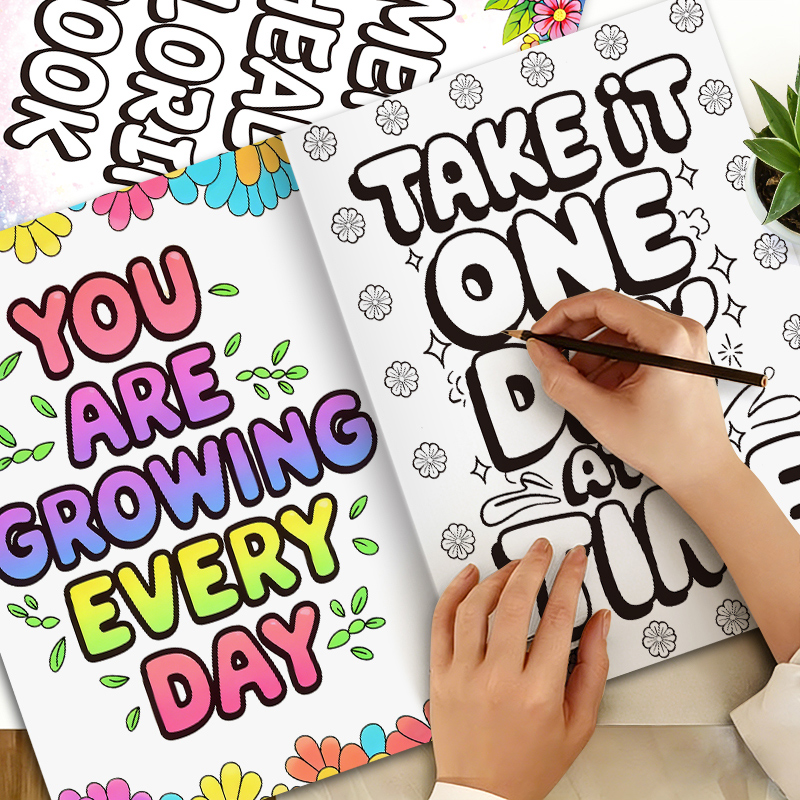 Happy Health Wellness - 32 Pages Happy Mind Coloring Book