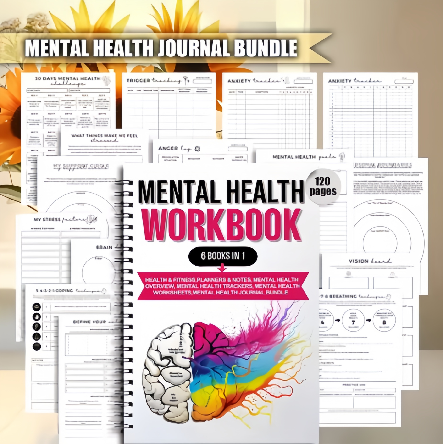 1pcs Spiral Bound 6 in 1 Menta - Health Wellness Login 리뷰 및 가격