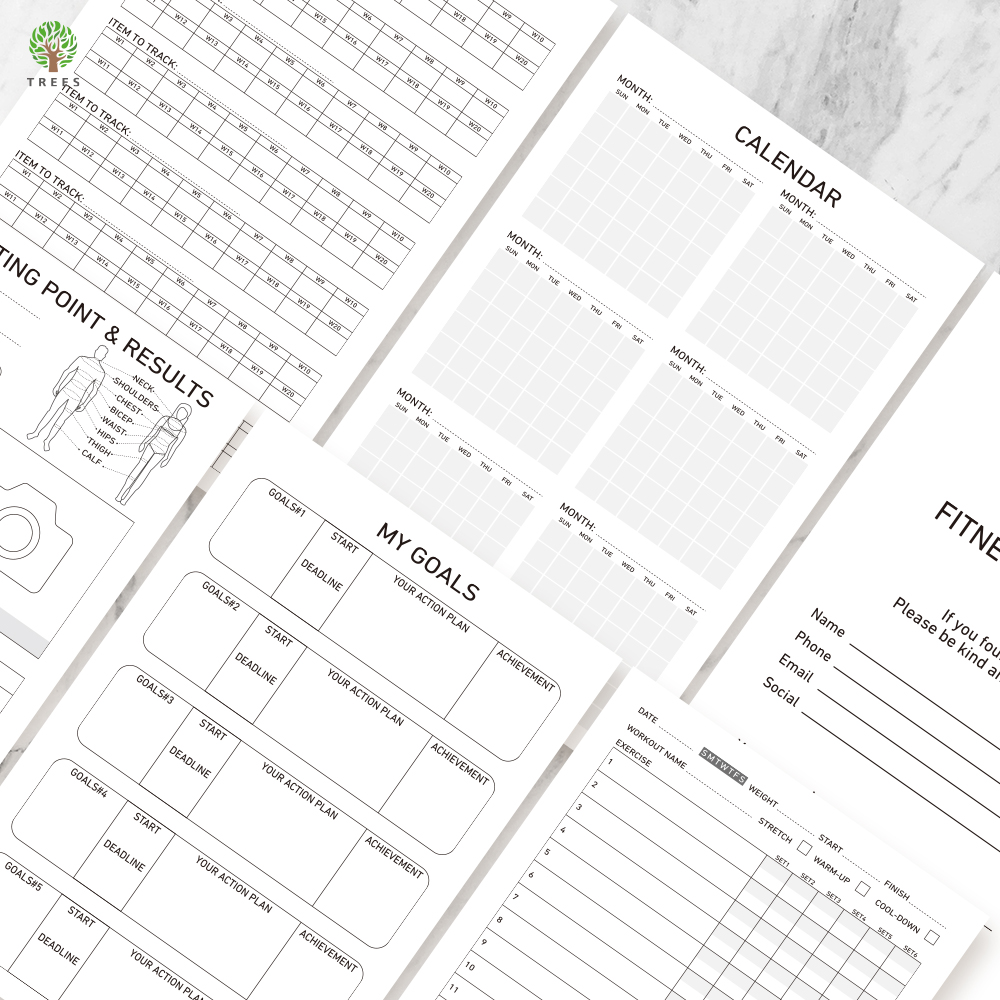 1Pc Fitness Plan Book Suitable - Health Wellness Login 리뷰 및 가격