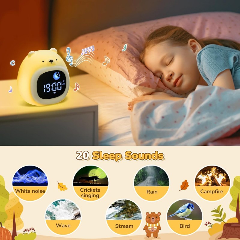 Alarm Clock for Kids Sleep Tra - White Noise Machine Sleep 리뷰 및 가격