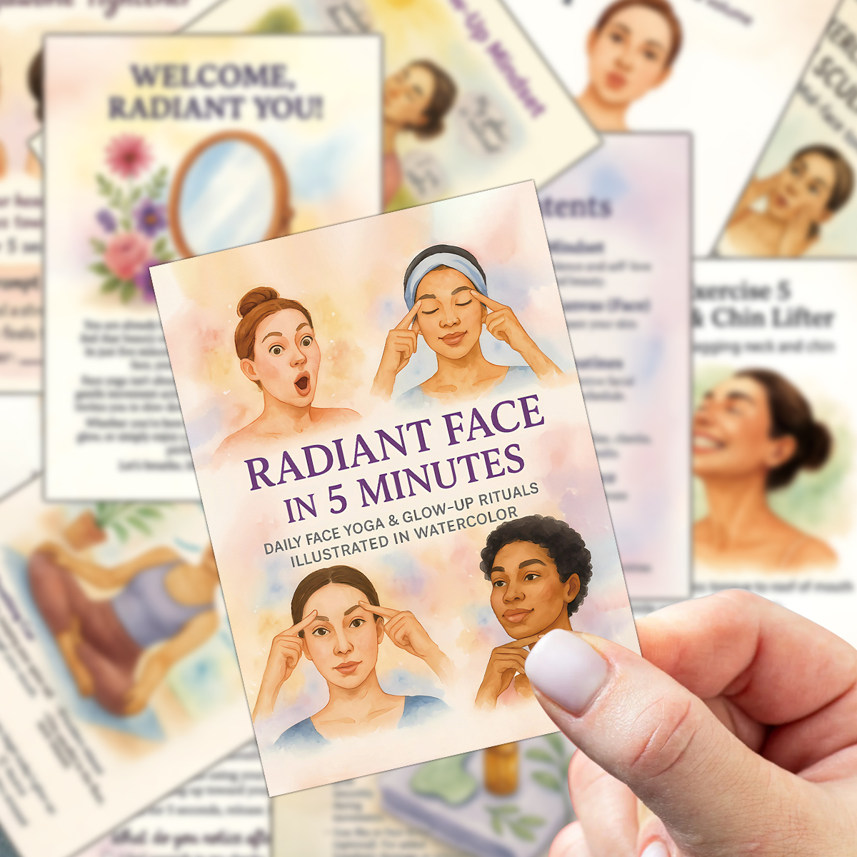 24pcs Radiant Face Yoga Cards, - Health Within Wellness Center 리뷰 및 가격