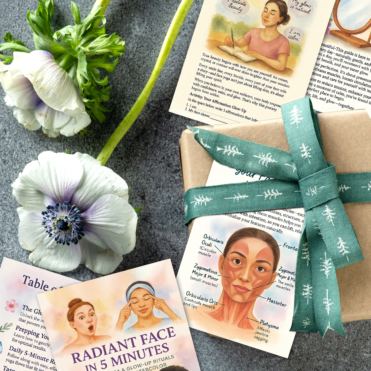 24pcs Radiant Face Yoga Cards, - Health Within Wellness Center 리뷰 및 가격