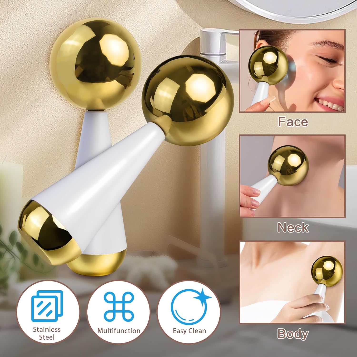 Ice Globes for Face Eyes Steel - Ice Roller Face Cold 리뷰 및 가격