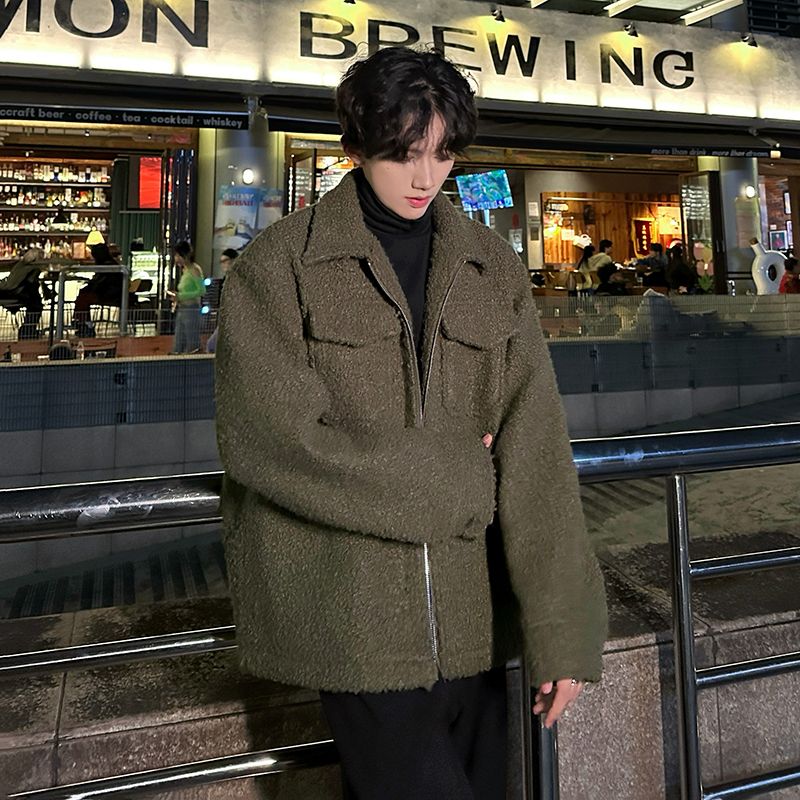 Wool Blend Jacket Man Green Me - Health Wellness Training 리뷰 및 가격