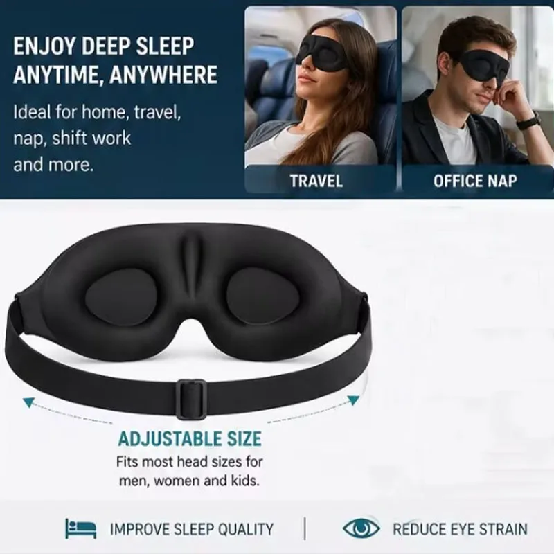 1/2pcs 3D Contoured Sleep Mask - Sleep Eye Mask 3D 리뷰 및 가격