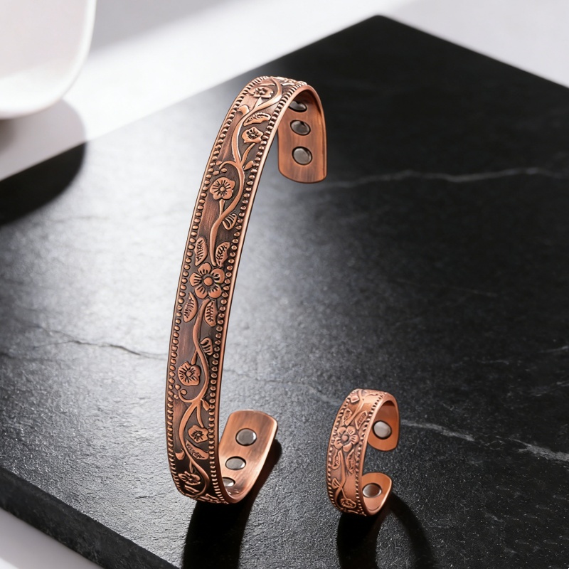 Magnetic Copper Therapy Bracel - Wellness Health. Ring 리뷰 및 가격