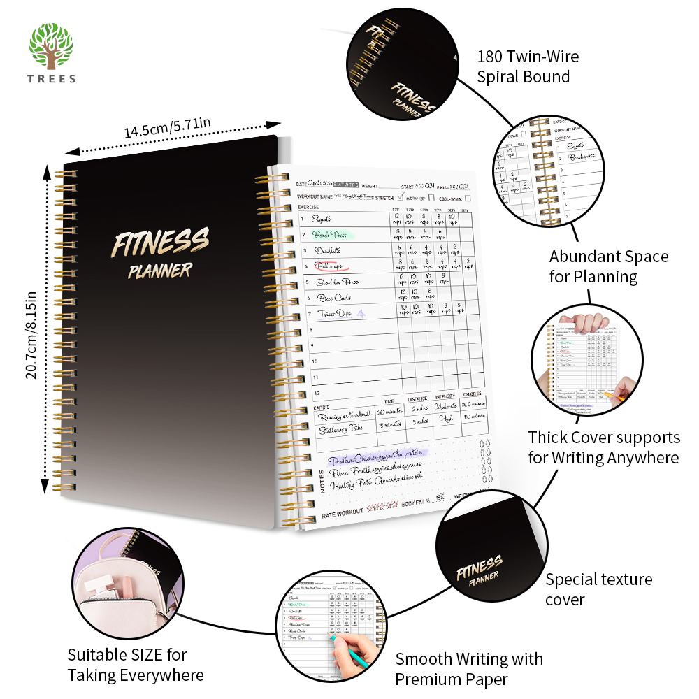 1Pc Fitness Plan Book Suitable - Health Wellness Login 리뷰 및 가격
