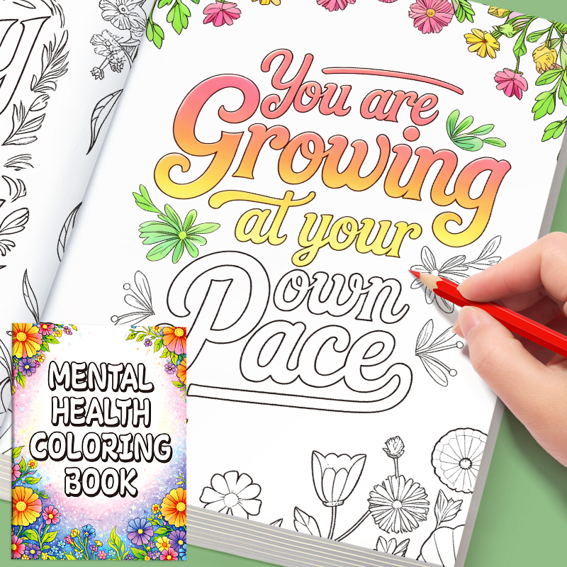 32 Pages Happy Mind Coloring B - Happy Health Wellness 리뷰 및 가격