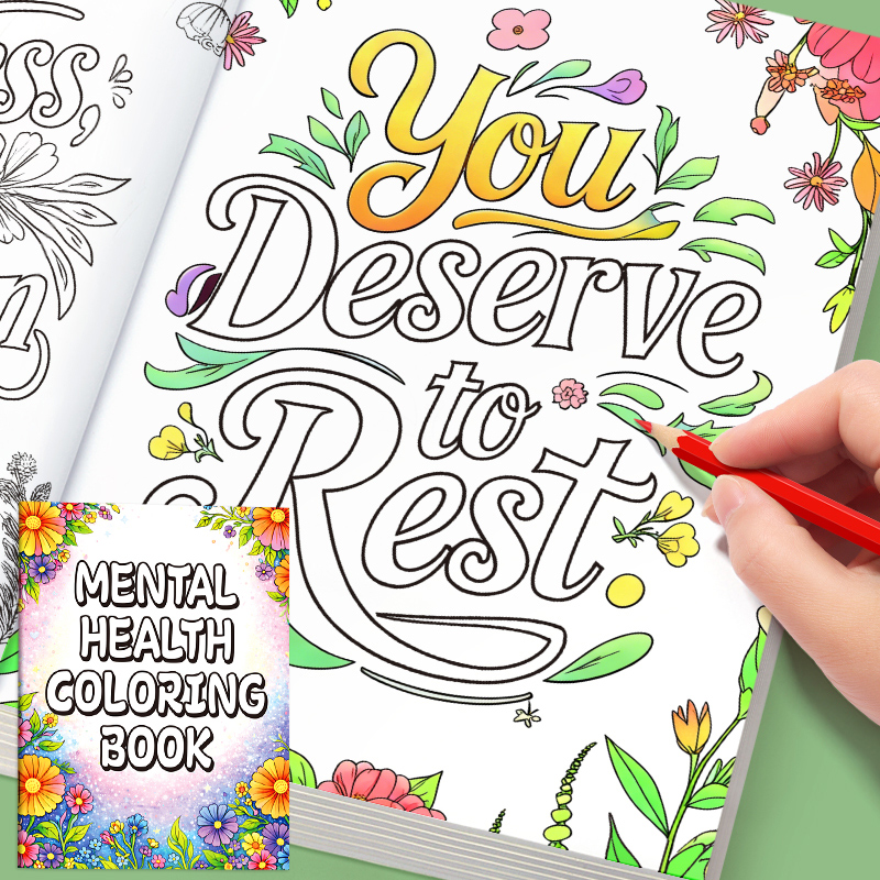 32 Pages Happy Mind Coloring B - Happy Health Wellness 리뷰 및 가격