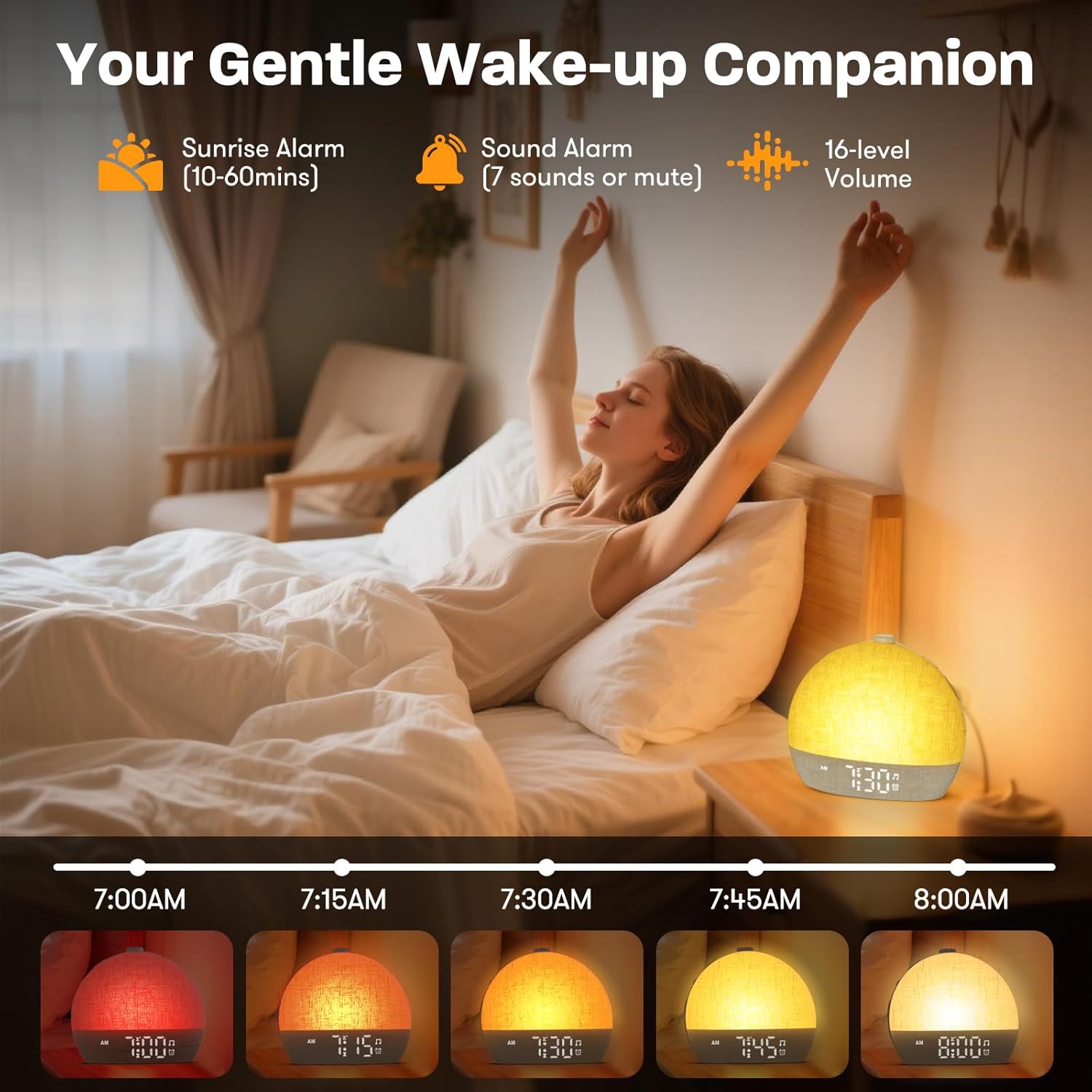 Wake Up Light Sunrise Alarm Cl - White Noise Machine Sleep 리뷰 및 가격